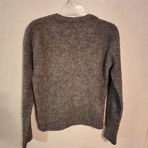 Lovers + Friends Wool Blend Gray Sweater Lace Up Front Womens Size S - Picture 7 of 10